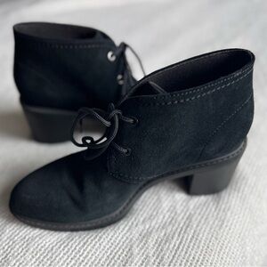 Clarks Scene Lace Boot Black Suede Boot casual classic comfy winter fall outdoor